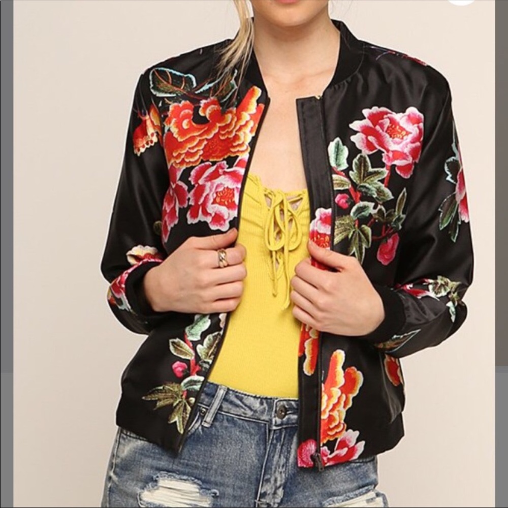 Floral bomber jacket - Picture 1 of 4